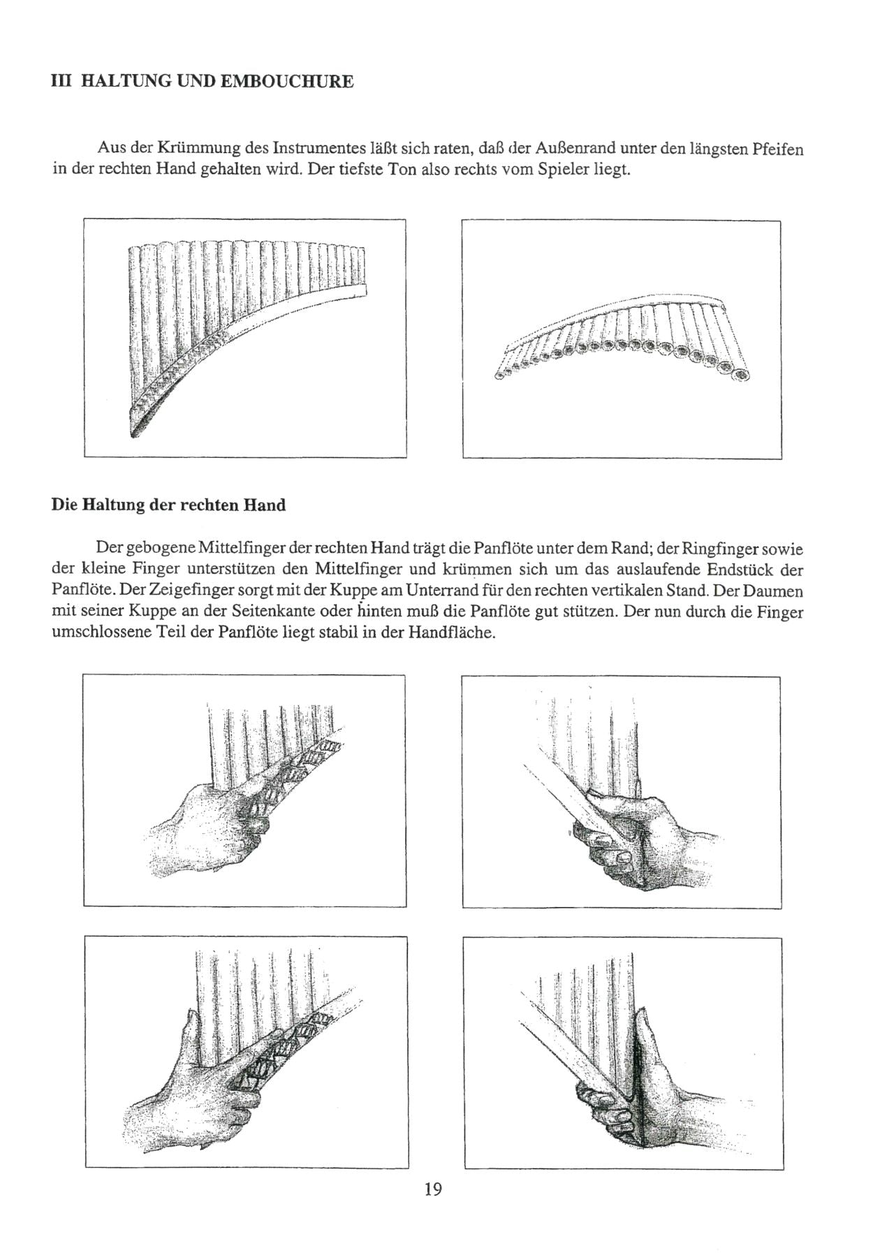 Beschreibung des Lehrbuchs Neue Panflötenschule Band 1 mit Hinweis auf CD und Soundcloud-Begleitung.