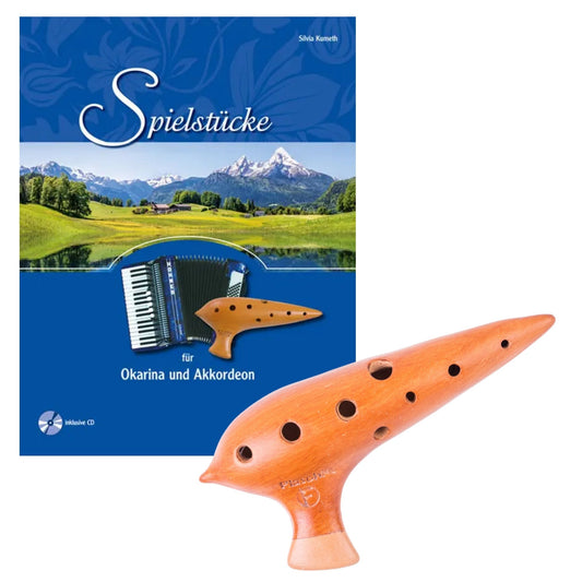 Wähle dein Okarina-Set: F-Sopran Terracotta Okarina inkl. Notenbuch von Silvia Kumeth & Playback-CD. Verfügbar für Steirische Harmonika oder Akkordeon. Jetzt kaufen!