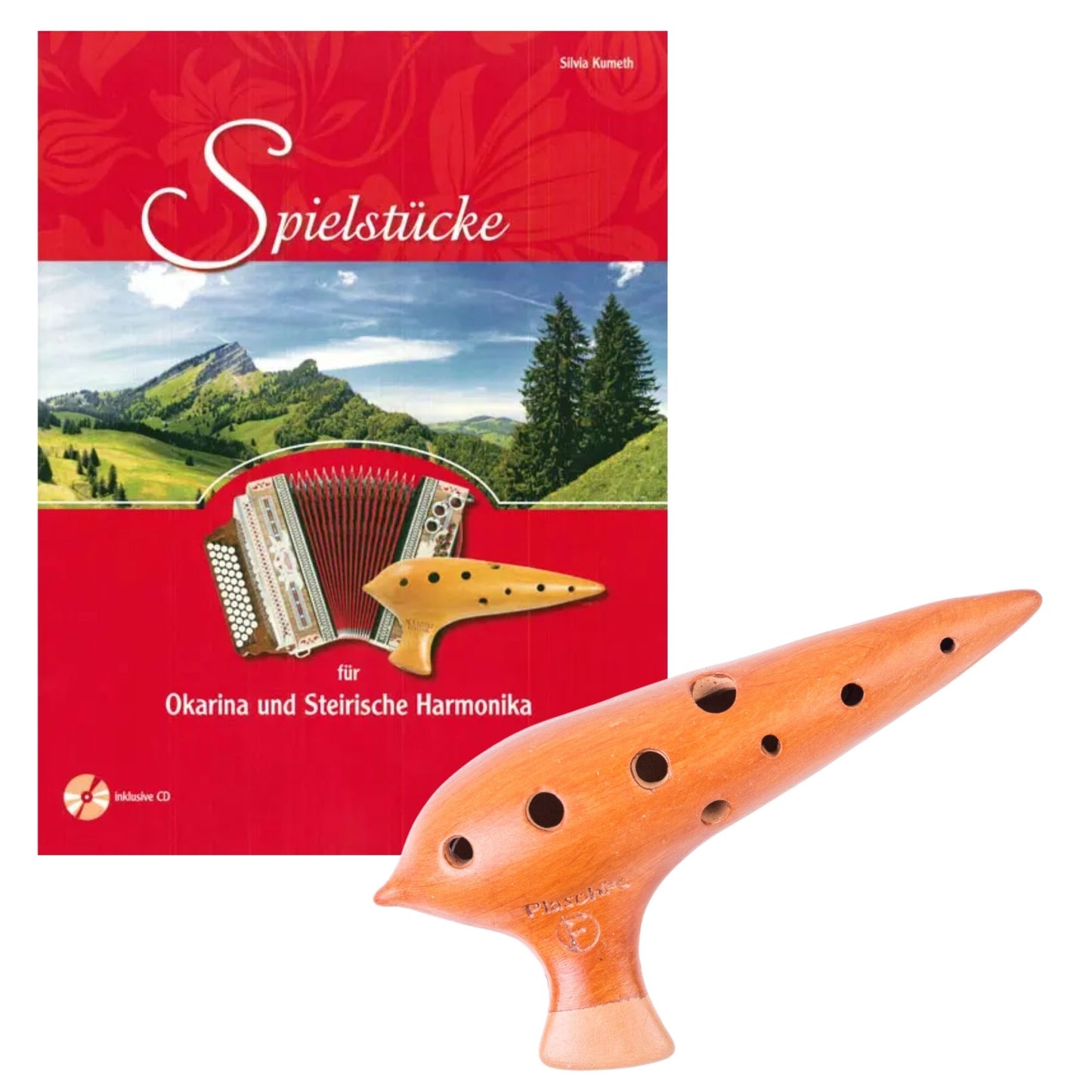 F-Sopran Terracotta Okarina inkl. Notenbuch von Silvia Kumeth & Playback-CD. Für Steirische Harmonika Jetzt kaufen!