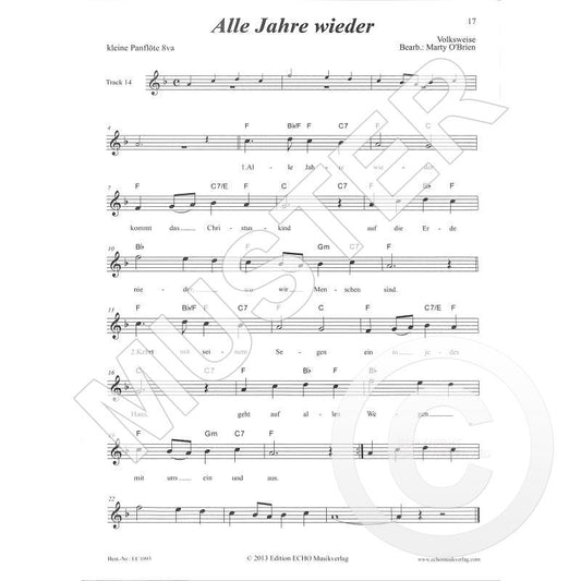 Notenbuch Meine ersten Advents- und Weihnachtslieder für Panflöte von Ulrich Herkenhoff