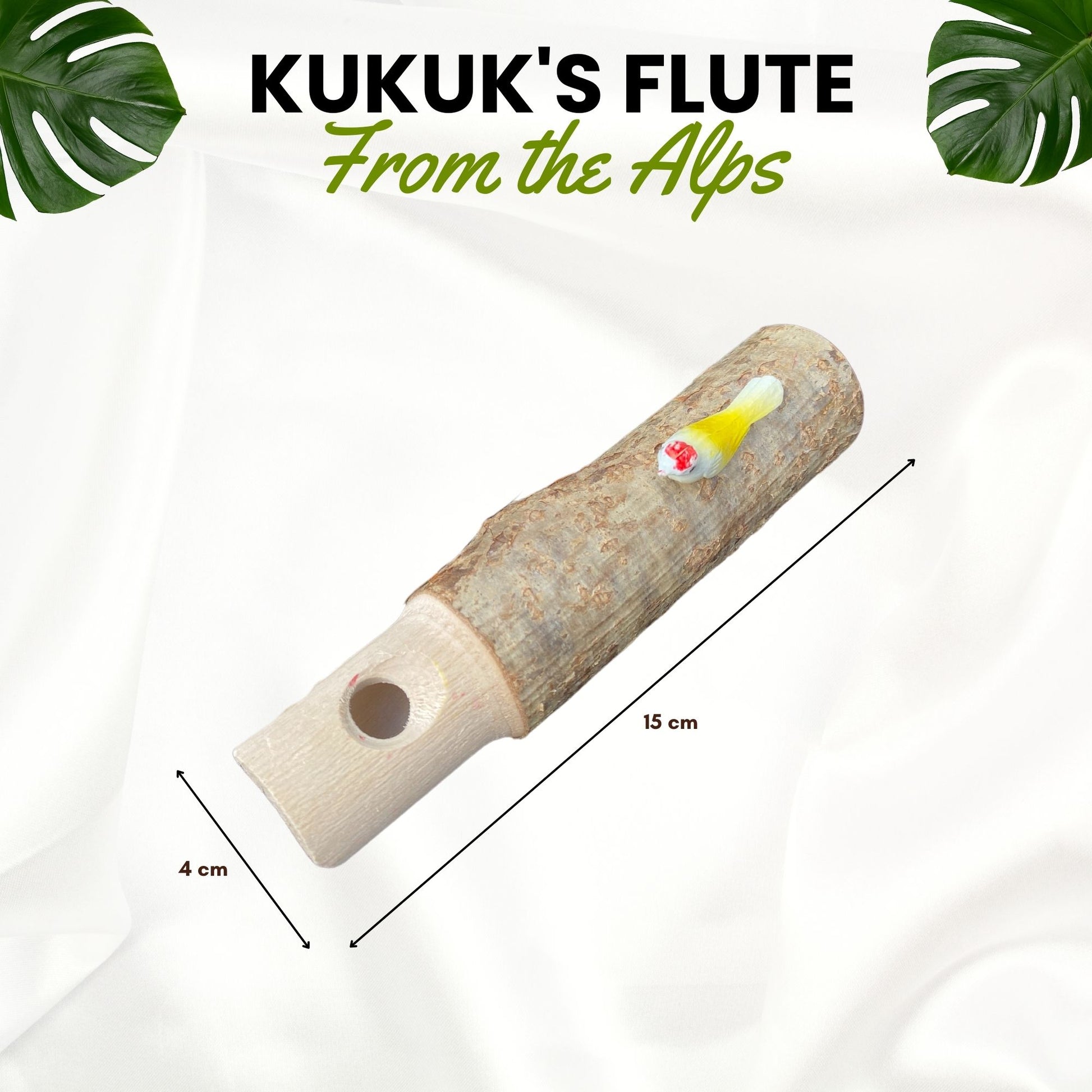 Technische Maße der Kuckucksflöte ca 150 x 40 mm