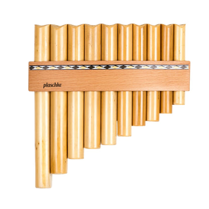 Plaschke Panflöte Serie Classic mit 10 Tönen – Handgefertigtes Schilfrohr-Instrument