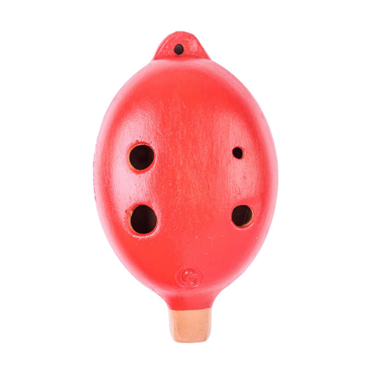 Plaschke Pendant Okarina aus Terrakotta in der Farbe Rot – handgefertigt in Südtirol