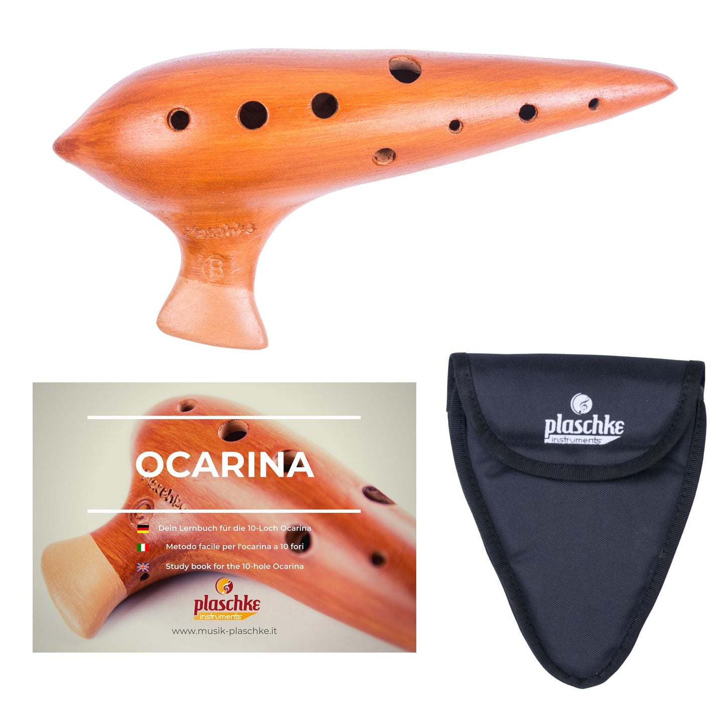 Plaschke Konzert-Okarina aus Terrakotta – Handgefertigt in Südtirol