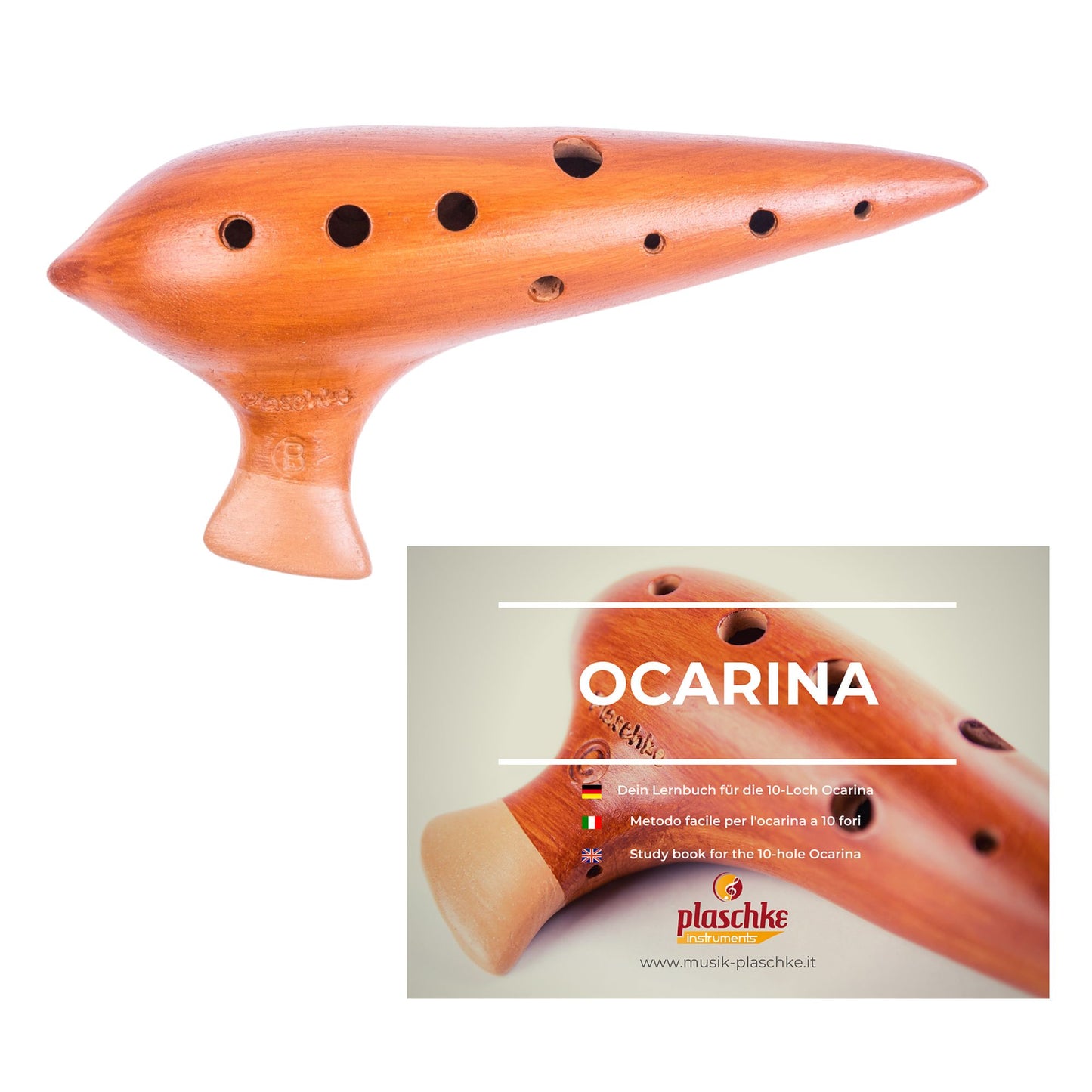 Plaschke Konzert-Okarina aus Terrakotta – Handgefertigt in Südtirol