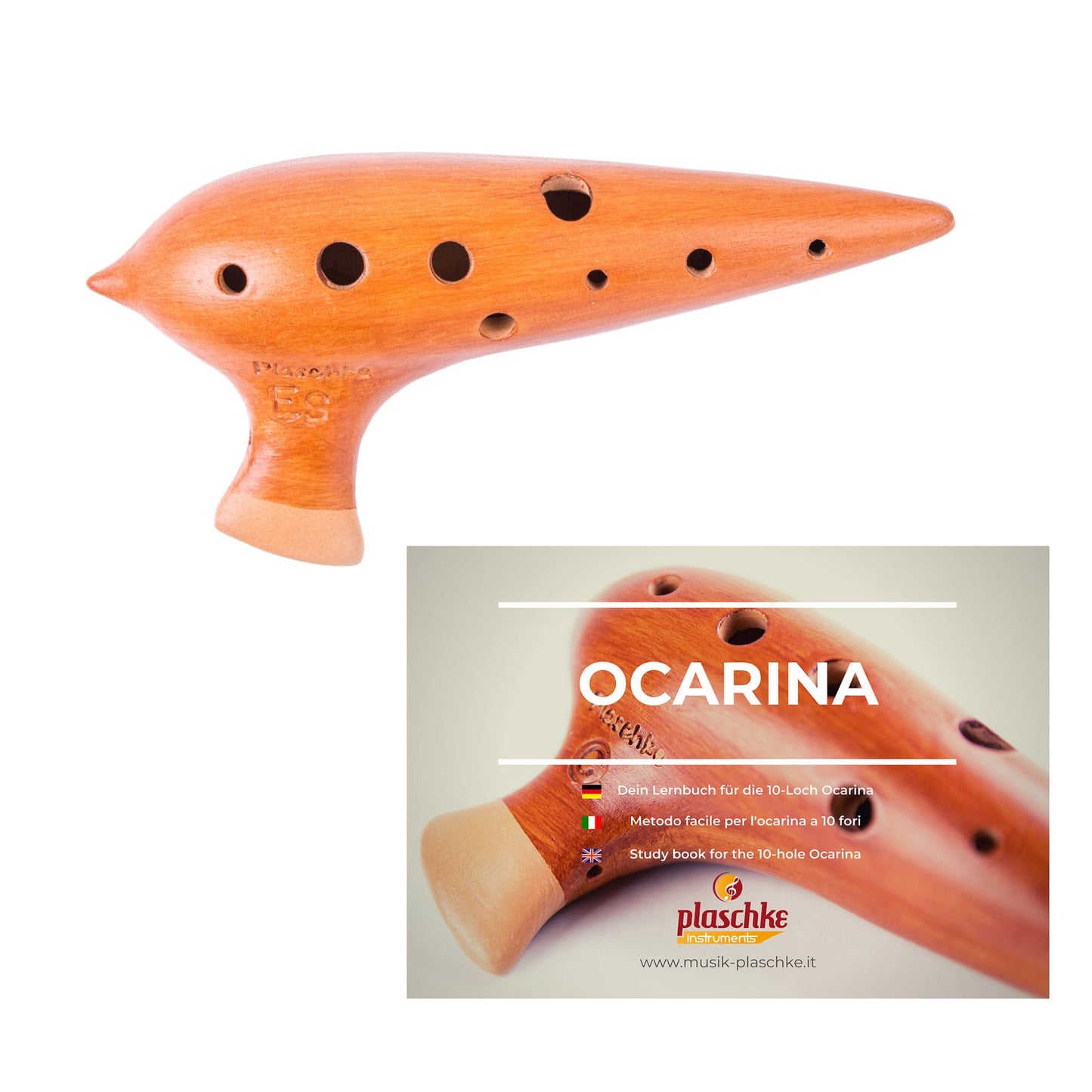 Plaschke Konzert-Okarina aus Terrakotta – Handgefertigt in Südtirol