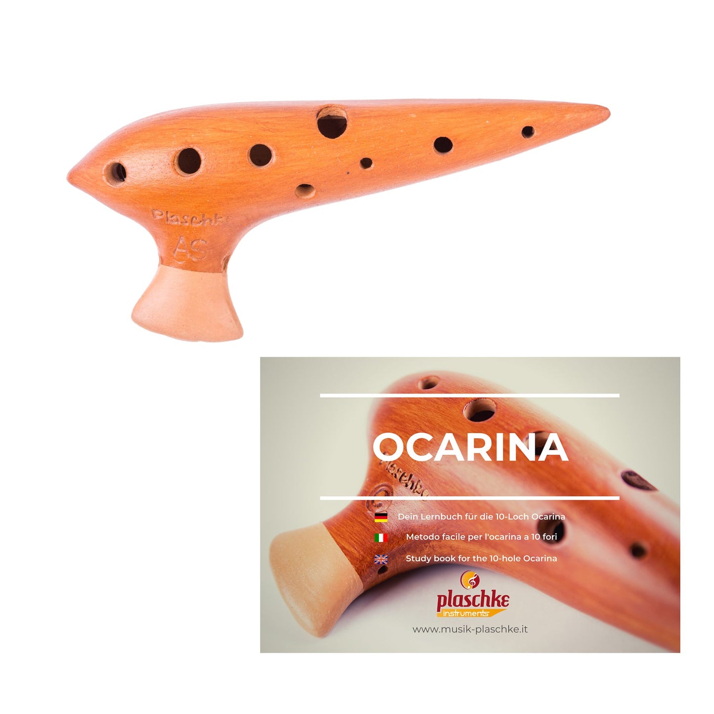 Plaschke Konzert-Okarina aus Terrakotta – Handgefertigt in Südtirol