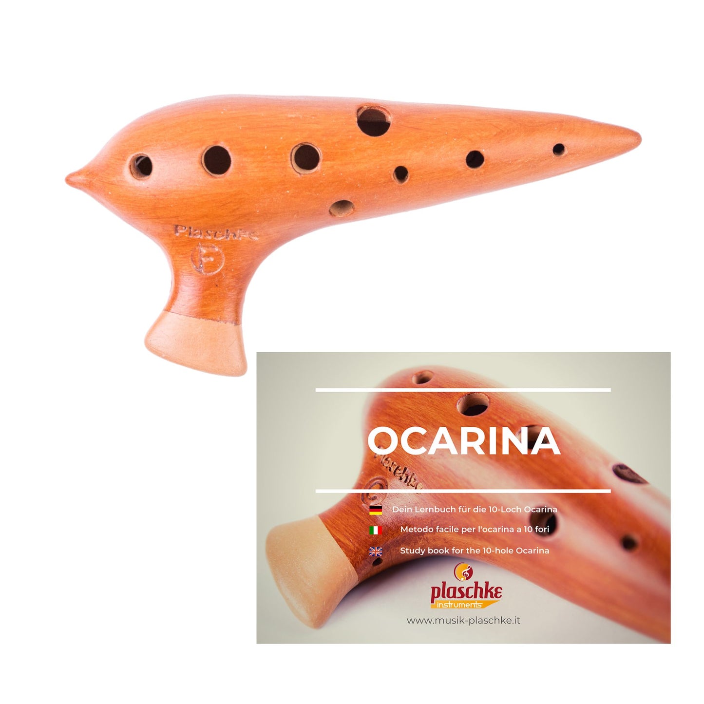Plaschke Konzert-Okarina aus Terrakotta – Handgefertigt in Südtirol