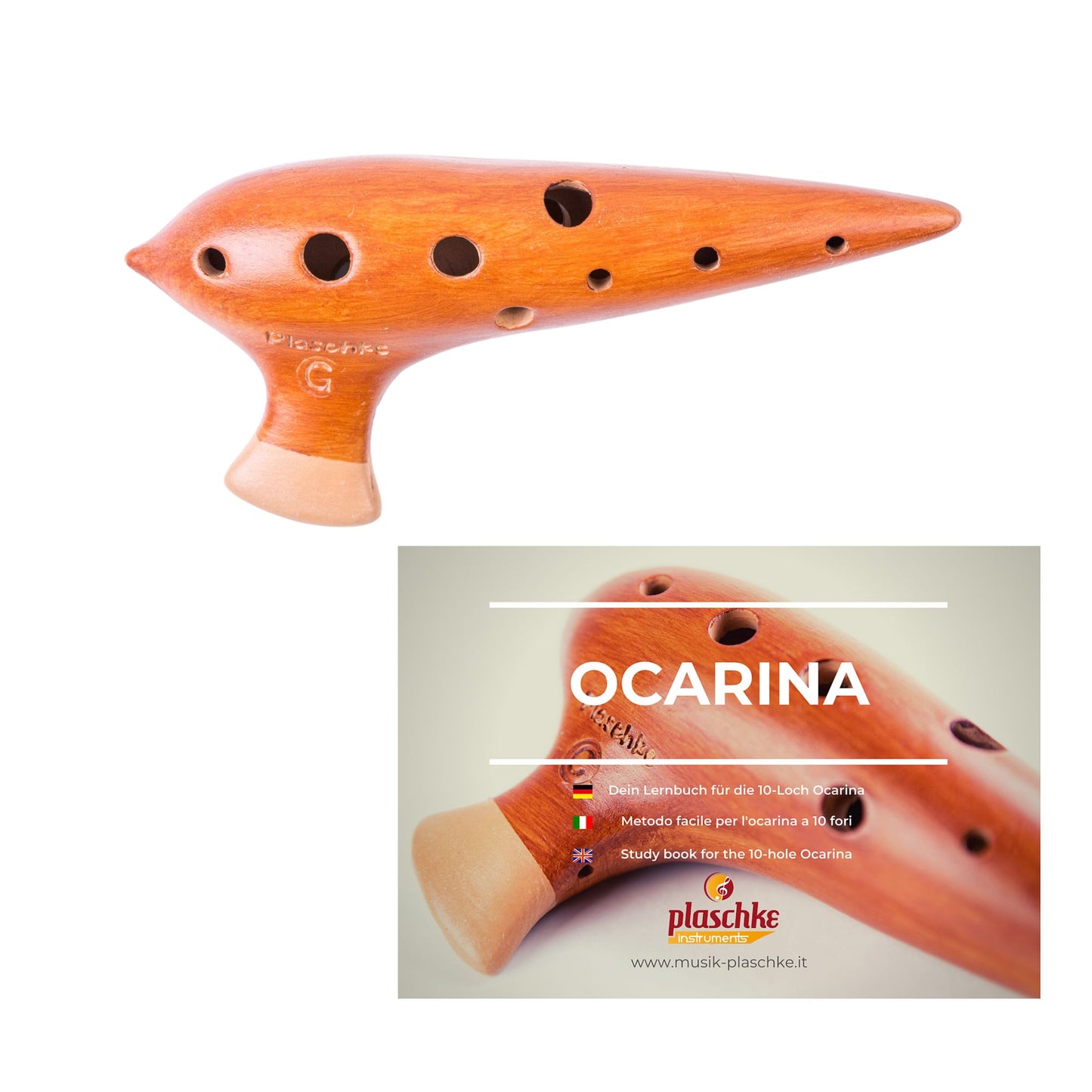 Plaschke Konzert-Okarina aus Terrakotta – Handgefertigt in Südtirol