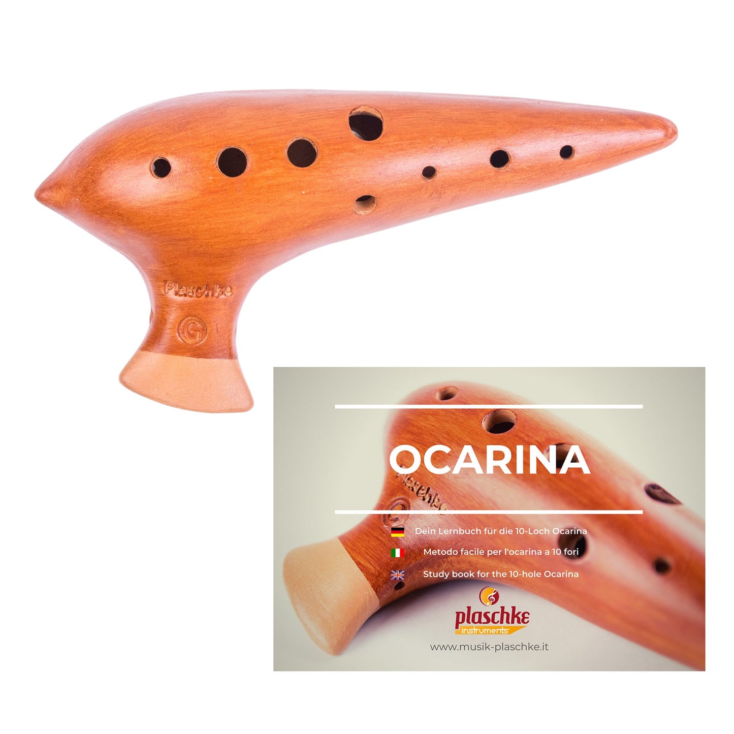 Plaschke Konzert-Okarina aus Terrakotta – Handgefertigt in Südtirol