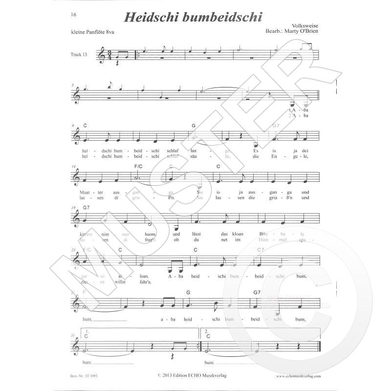 Notenbuch Meine ersten Advents- und Weihnachtslieder für Panflöte von Ulrich Herkenhoff